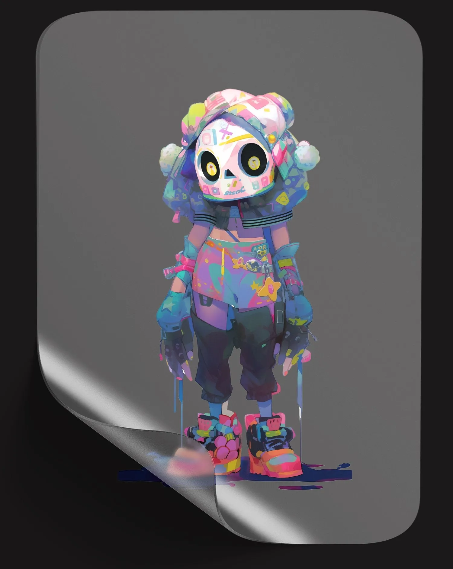 Vibrant Anime Street Girl