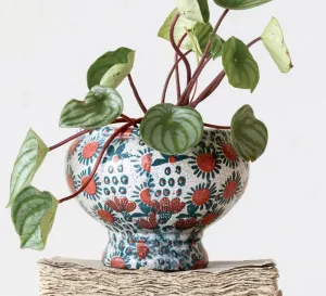 Vibrant Floral Terracotta Planter