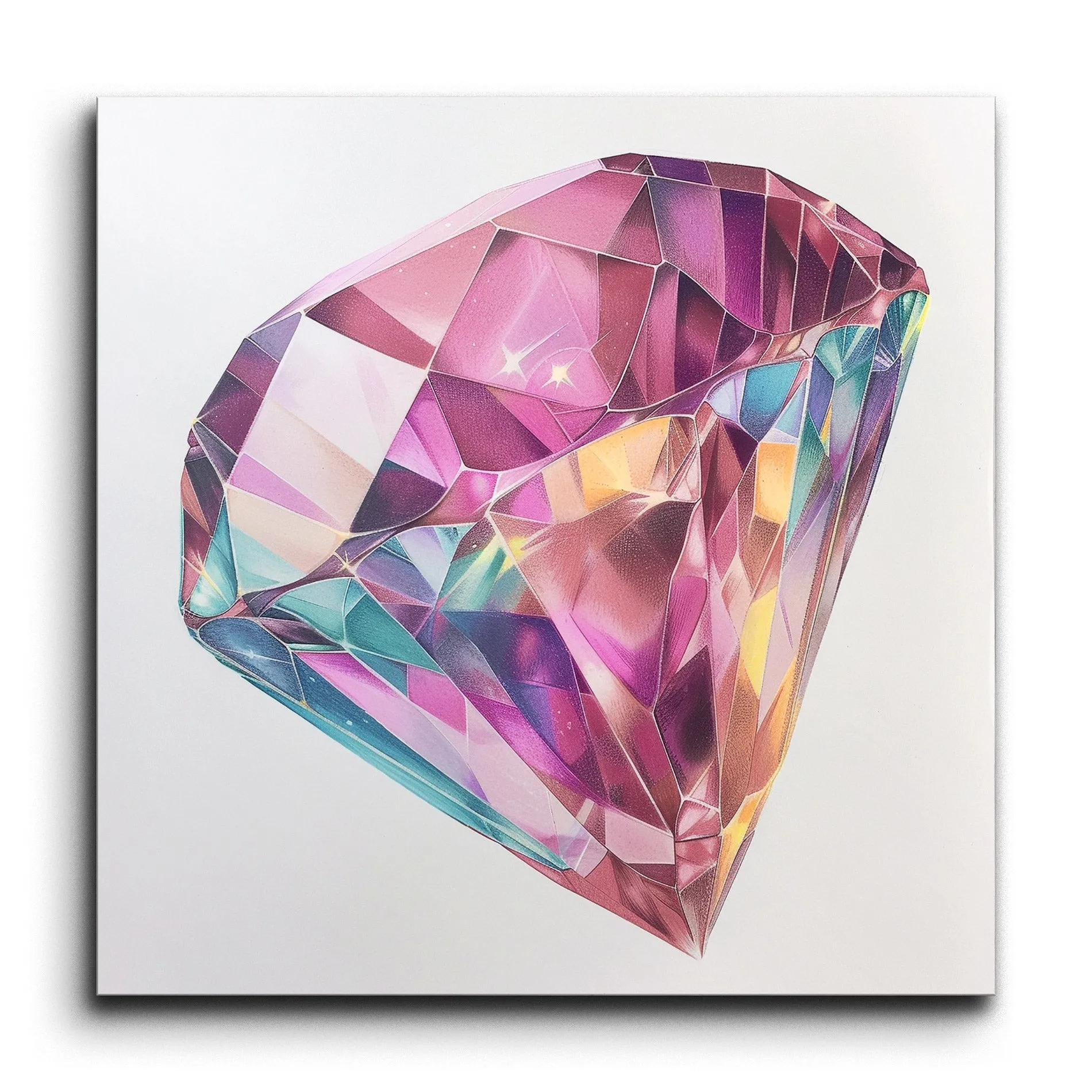 Vibrant Geometric Gemstone Art