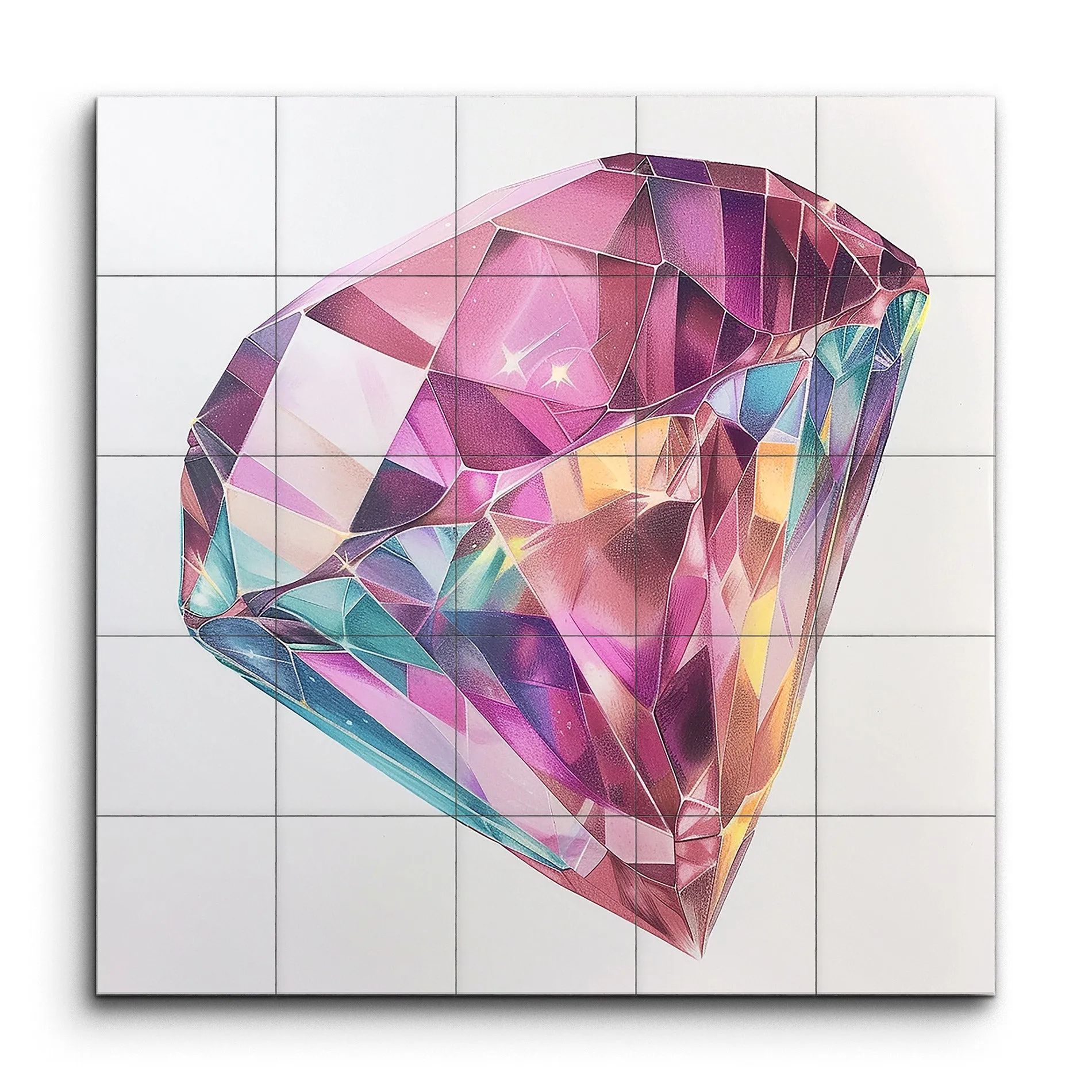 Vibrant Geometric Gemstone Art