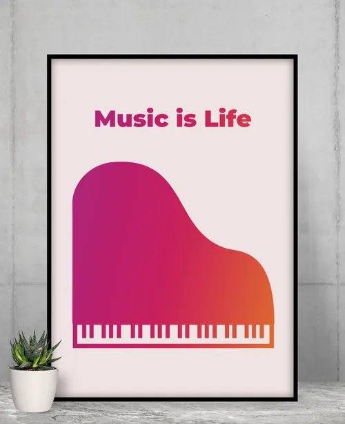 Vibrant Life Music Poster