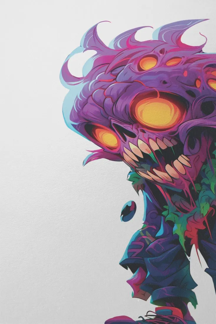 Vibrant Monster Skeleton