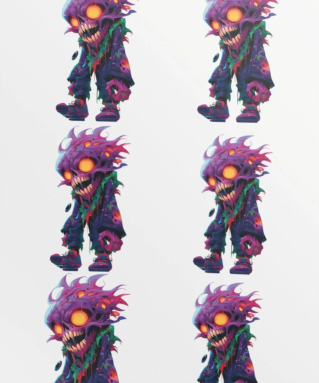 Vibrant Monster Skeleton