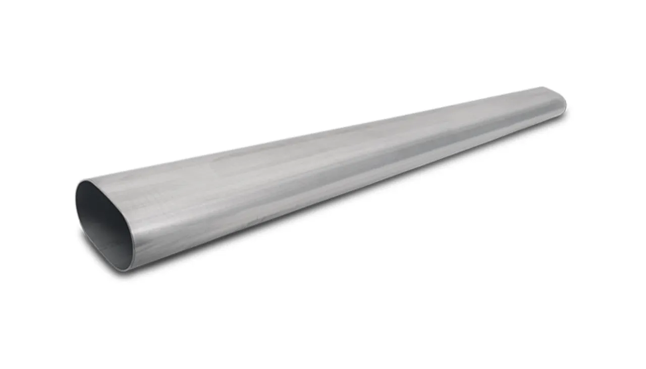 Vibrant Performance Straight Oval Tube - 3.000" Diameter - 304 Stainless - 5-Foot Length (13182)