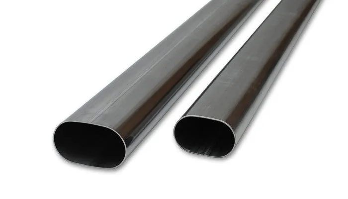 Vibrant Performance Straight Oval Tube - 3.000" Diameter - 304 Stainless - 5-Foot Length (13182)
