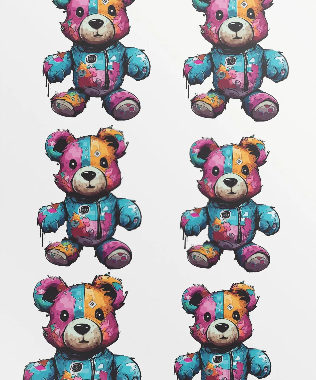 Vibrant Street Style Teddy
