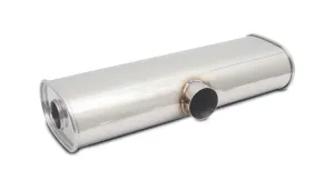 Vibrant Transverse Oval Universal Muffler, 3.50" Single I.D. x 3.00" Dual I.D.  - 10635