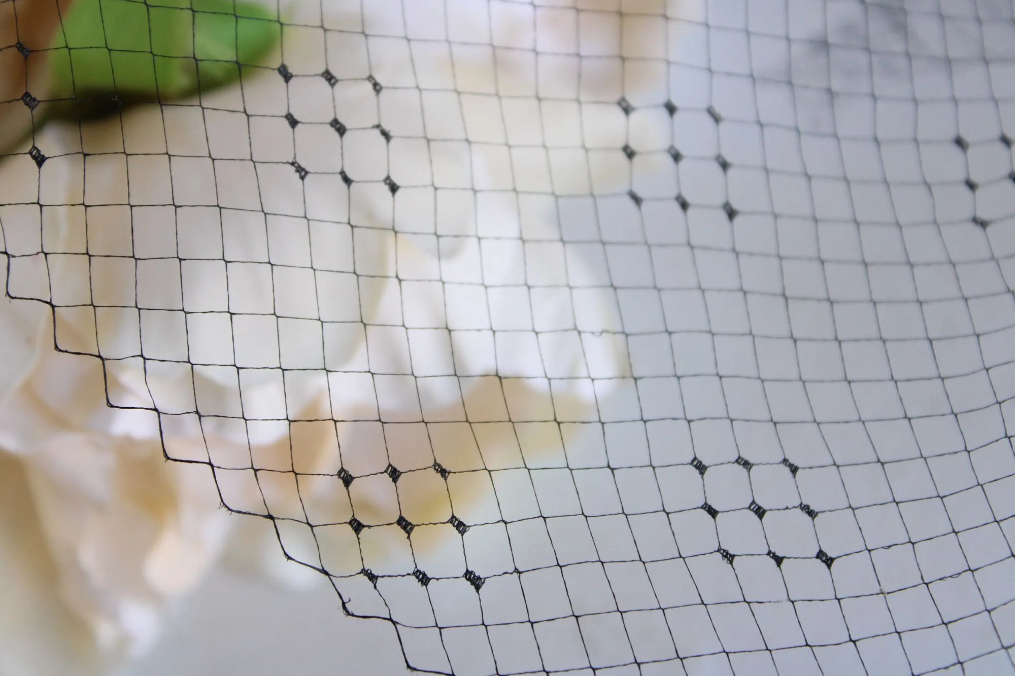 Vintage 1940s 1950s Birdcage Veil 9.5" Wide, 1 Yard Long Piece, Black Hat Trim