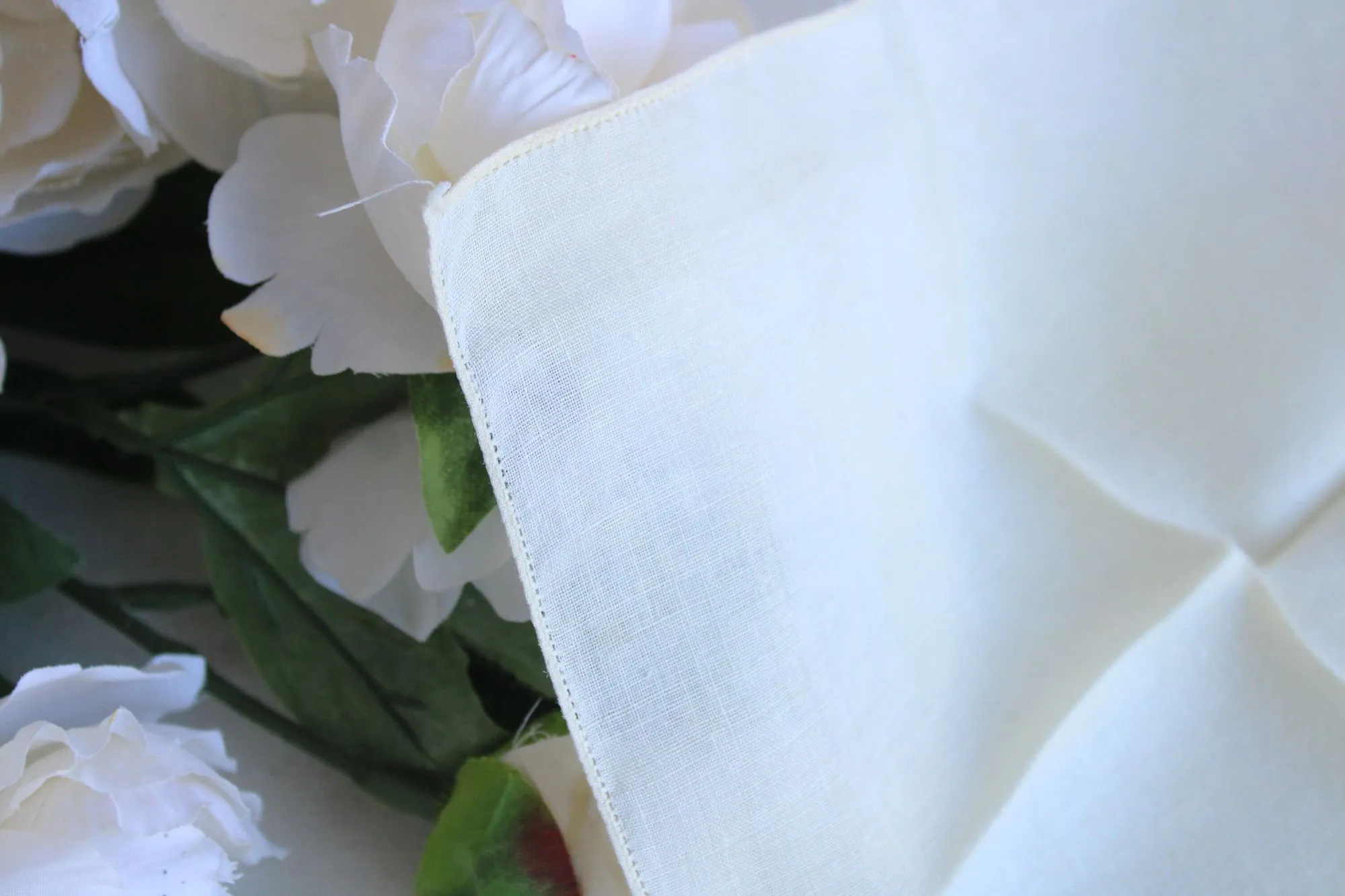 Vintage 1960s Handkerchief, Yellow Linen Hankie