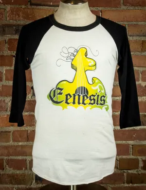 Vintage 70s Genesis 2 Sided Concert T Shirt With Ribbed Sleeves M