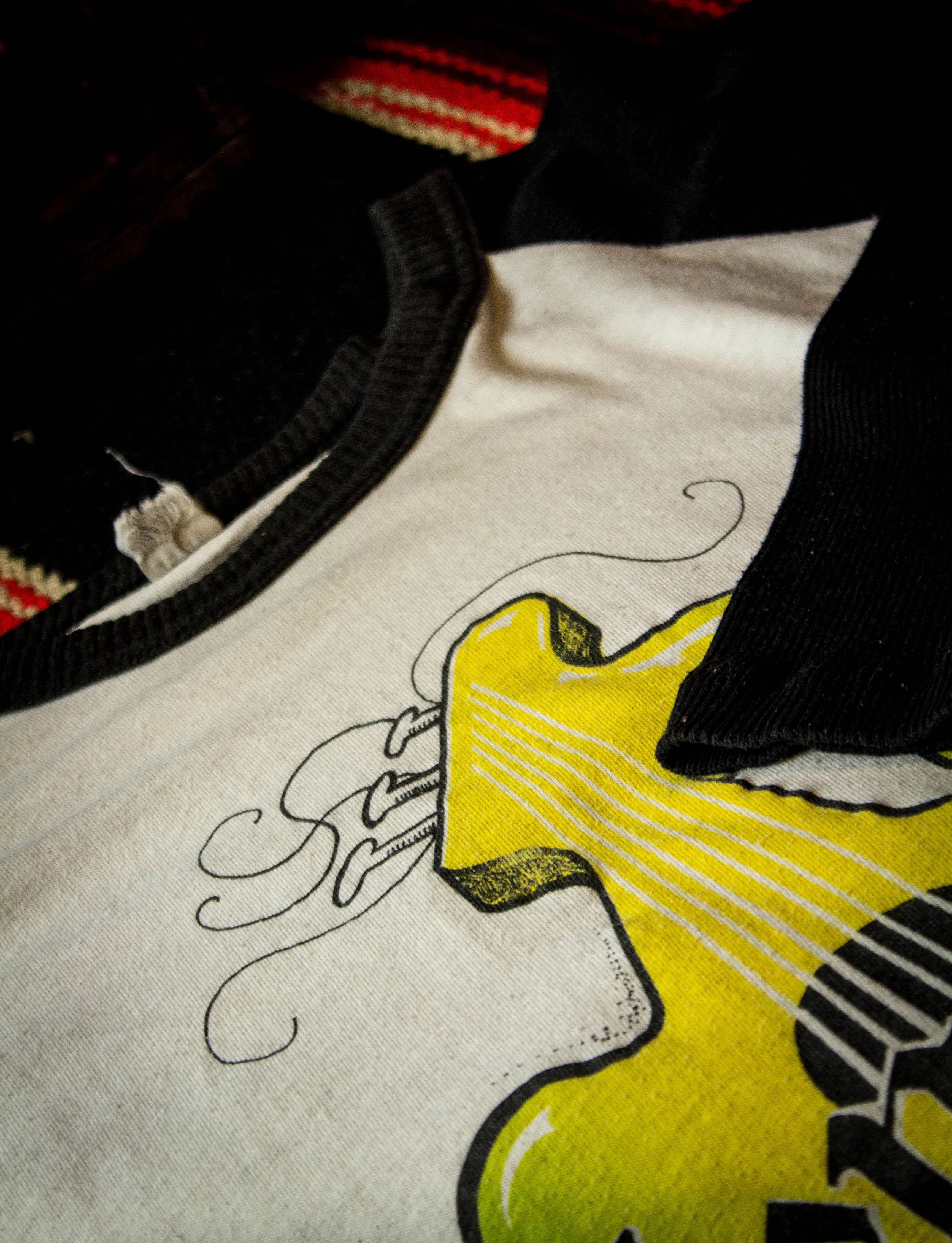Vintage 70s Genesis 2 Sided Concert T Shirt With Ribbed Sleeves M