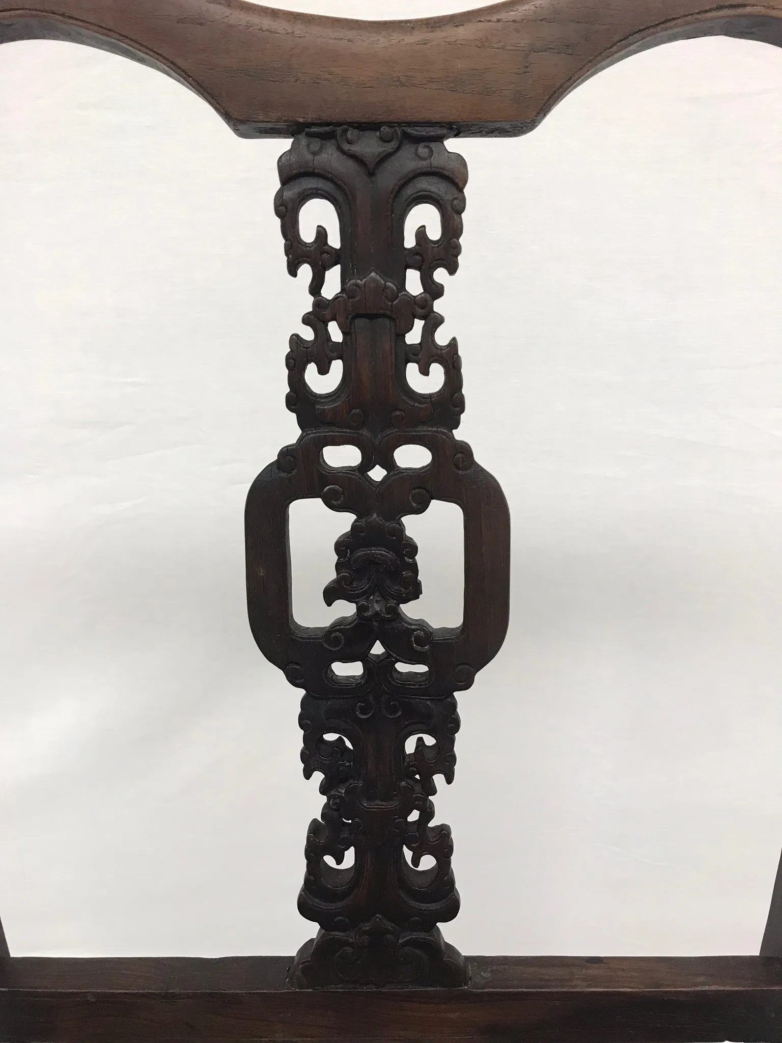 Vintage Early 20th-Century Chinoiserie Wood Hall Chair