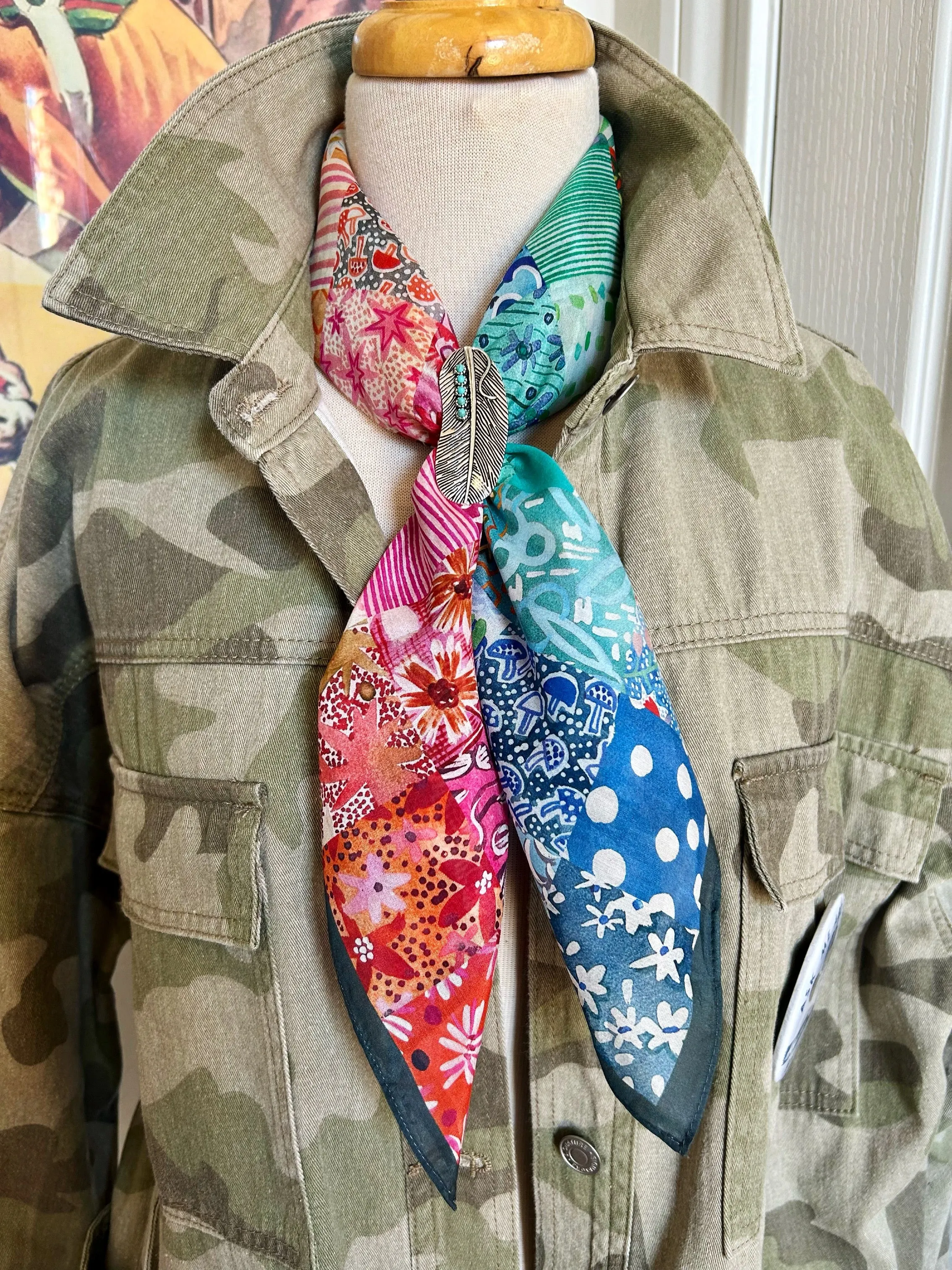 Vintage Feed Sack XOXO Scarf