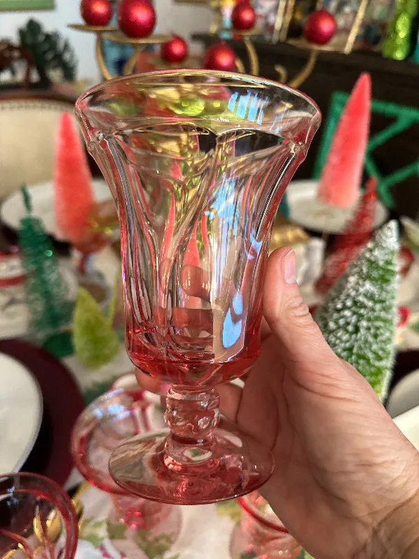 Vintage Glasses, Fostoria Jamestown Ice Tea, Pink Glass, Set of 4
