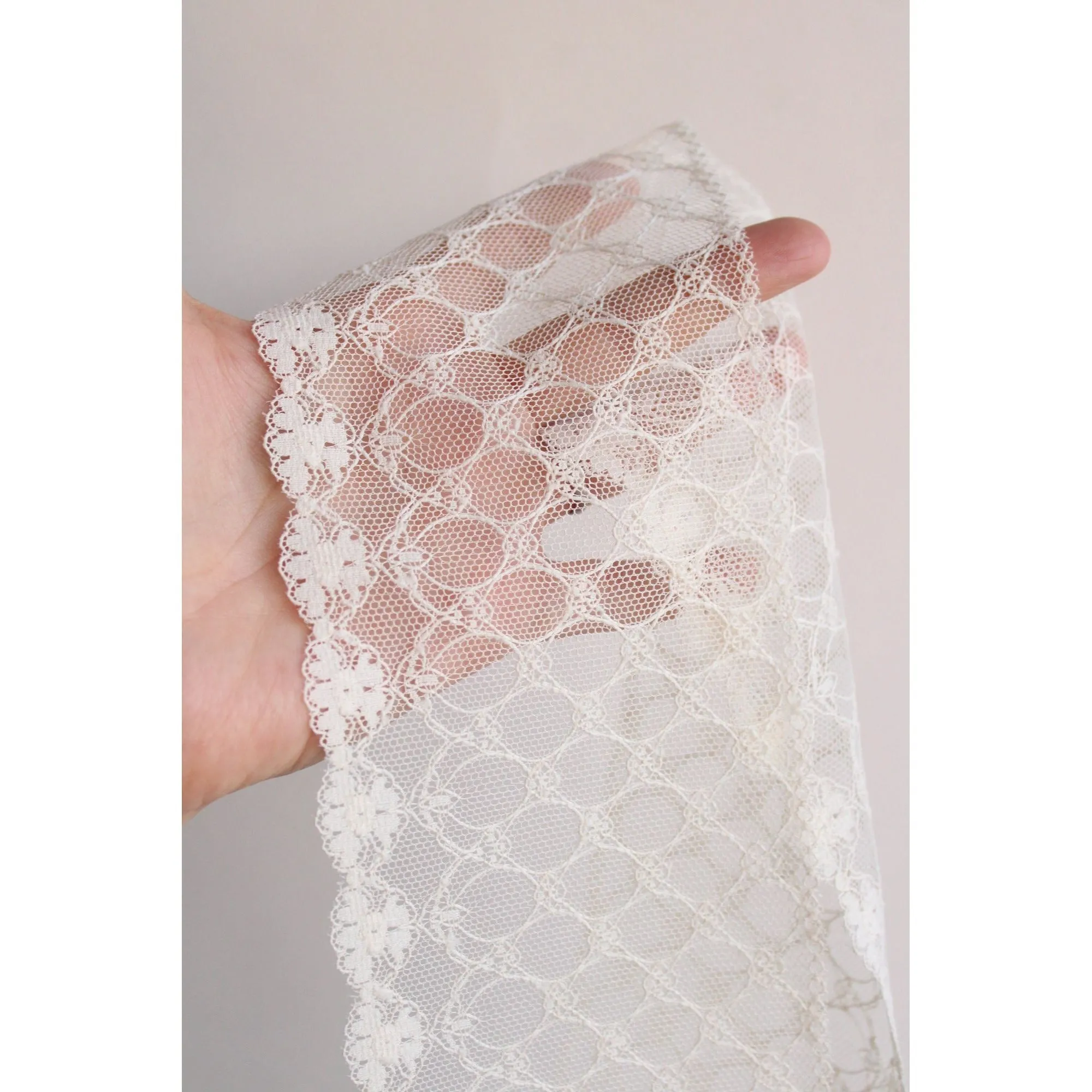 Vintage Ivory Wide Lace Trim 4", Two Yards plus 27"