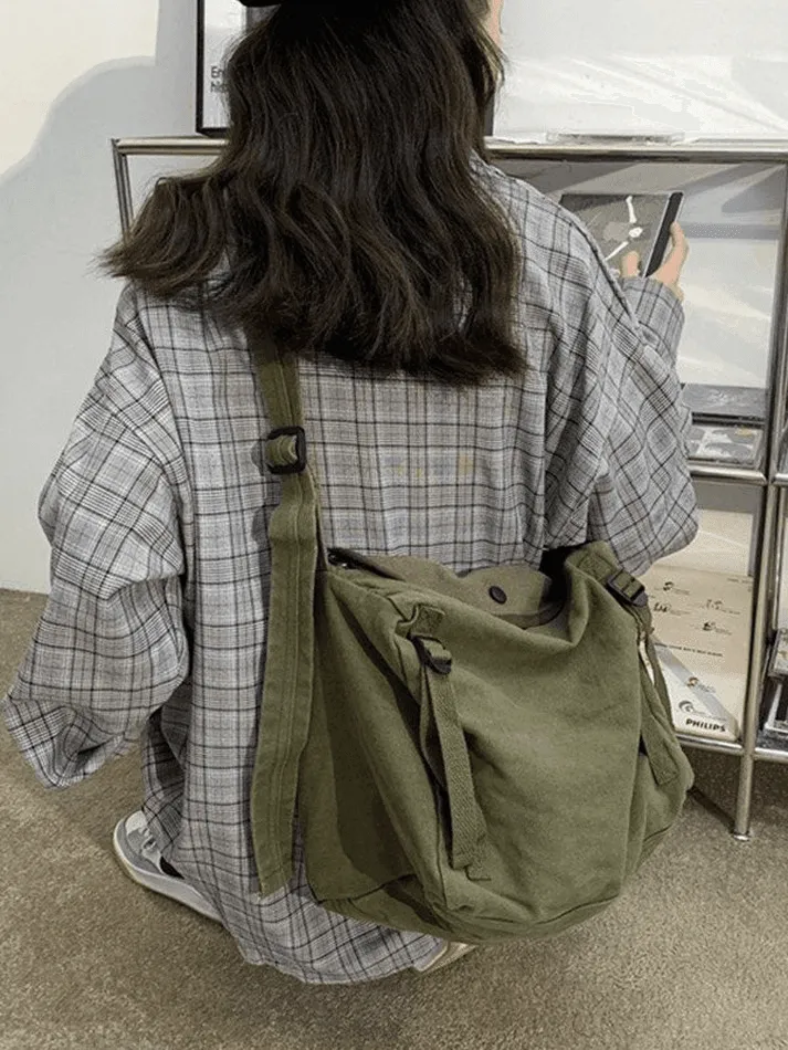 Vintage Large Capacity Crossbody Bag