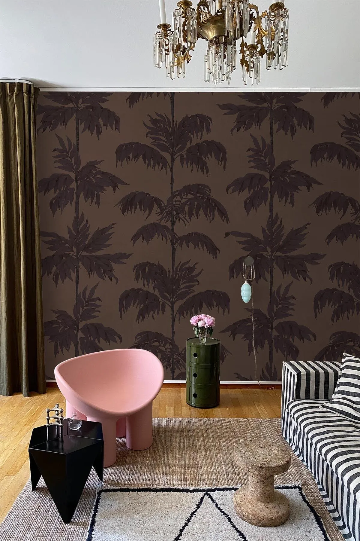 Vintage Palm Tree Burgundy