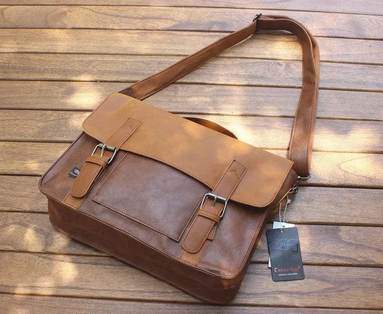 Vvsha  Christmas Gift Leather Briefcase Shoulder Bag