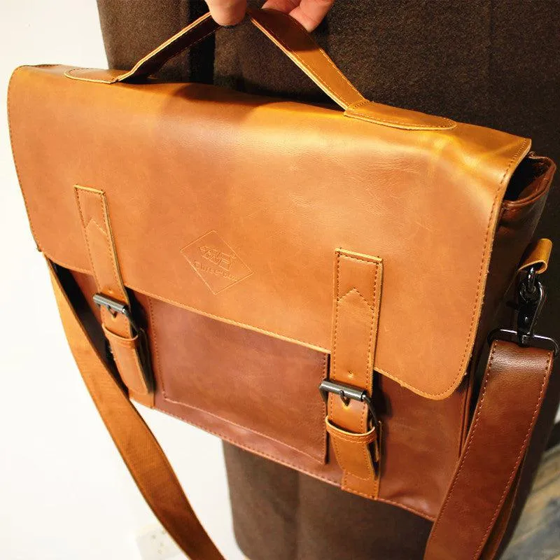 Vvsha  Christmas Gift Leather Briefcase Shoulder Bag
