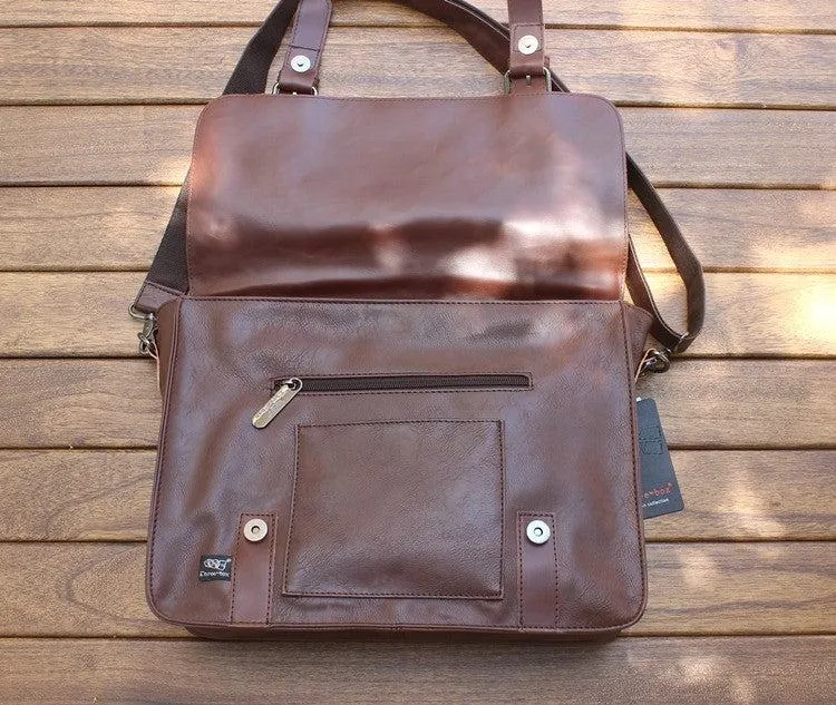 Vvsha  Christmas Gift Leather Briefcase Shoulder Bag