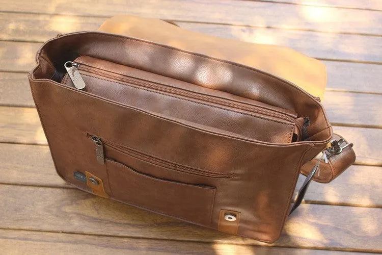 Vvsha  Christmas Gift Leather Briefcase Shoulder Bag