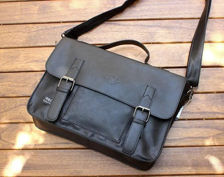 Vvsha  Christmas Gift Leather Briefcase Shoulder Bag
