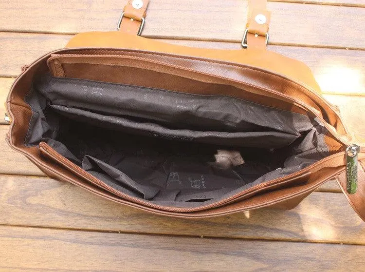 Vvsha  Christmas Gift Leather Briefcase Shoulder Bag