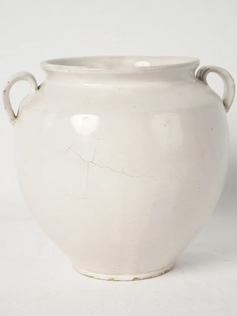 White Martres-Tolosane Preserving Pot, Late 19th-Early 20th Century 7½"