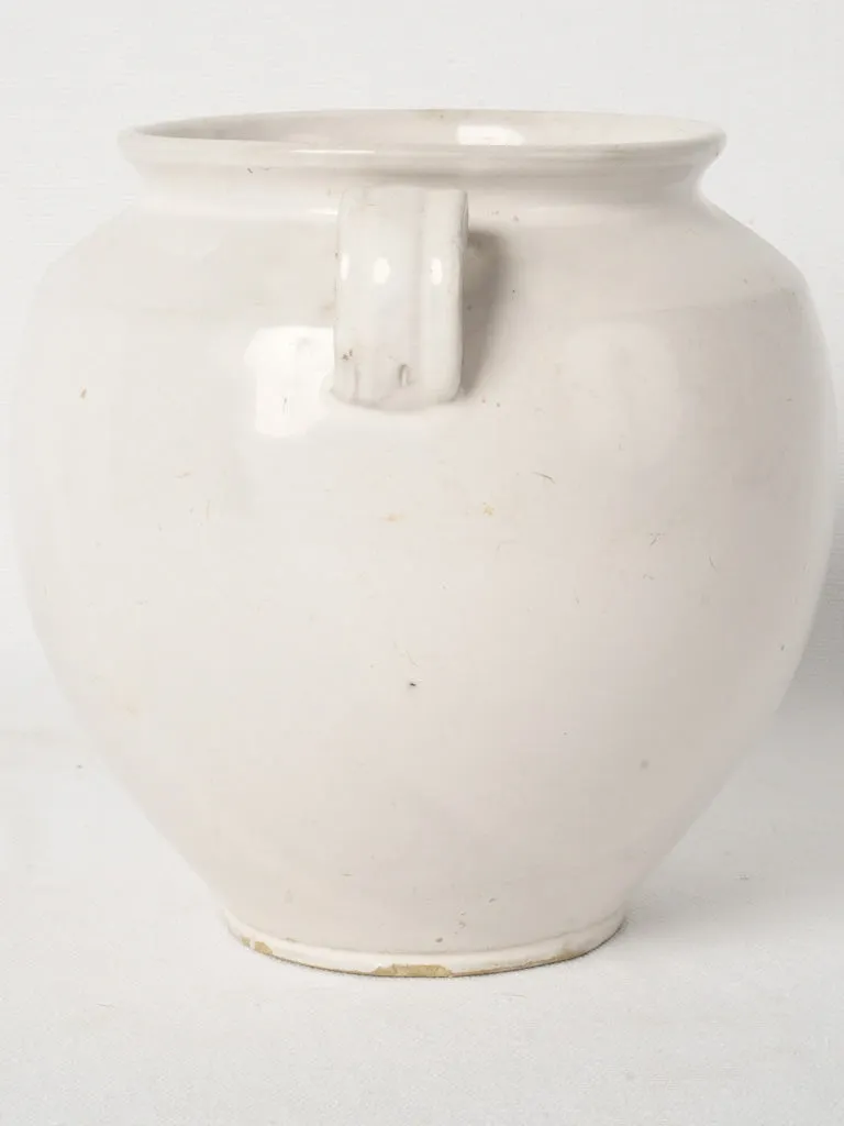 White Martres-Tolosane Preserving Pot, Late 19th-Early 20th Century 7½"