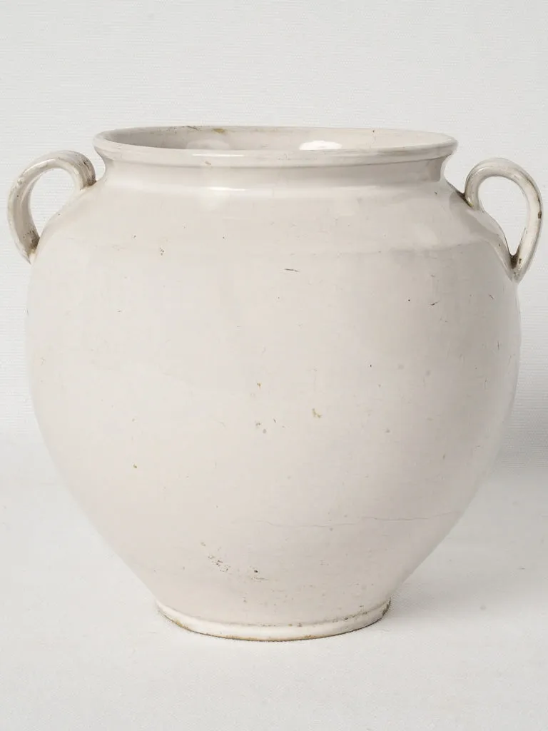 White Martres-Tolosane Preserving Pot, Late 19th-Early 20th Century 7½"
