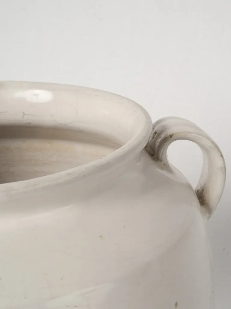 White Martres-Tolosane Preserving Pot, Late 19th-Early 20th Century 7½"