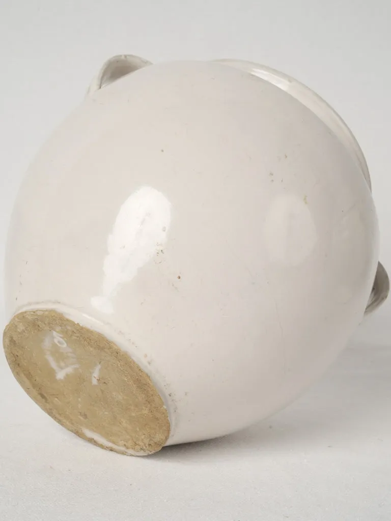 White Martres-Tolosane Preserving Pot, Late 19th-Early 20th Century 7½"