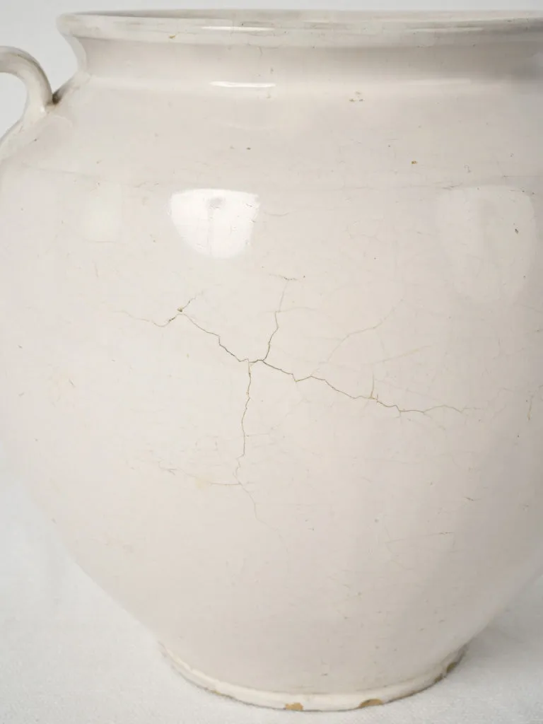 White Martres-Tolosane Preserving Pot, Late 19th-Early 20th Century 7½"