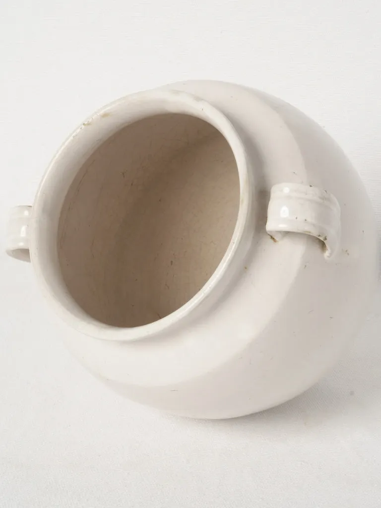 White Martres-Tolosane Preserving Pot, Late 19th-Early 20th Century 7½"