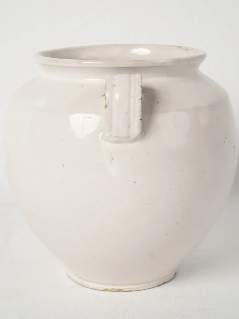 White Martres-Tolosane Preserving Pot, Late 19th-Early 20th Century 7½"