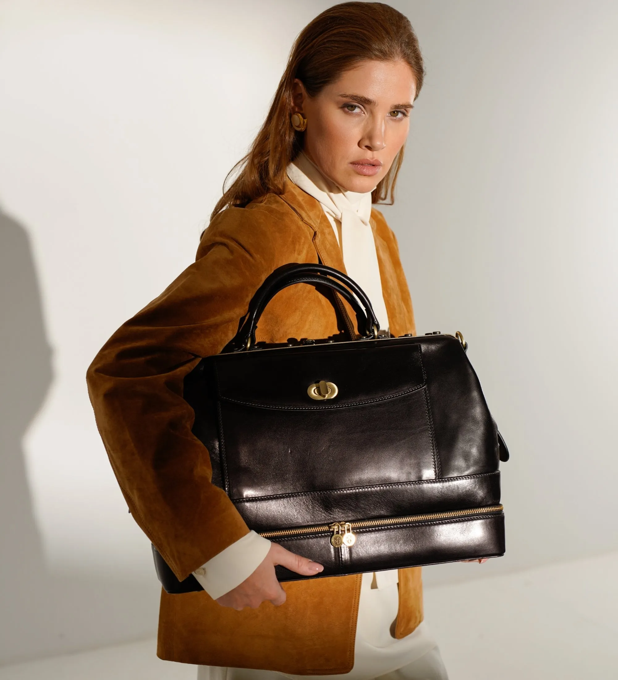 Womens Leather Doctor Bag Medical Bag Leather Handbag - Doctor Faustus