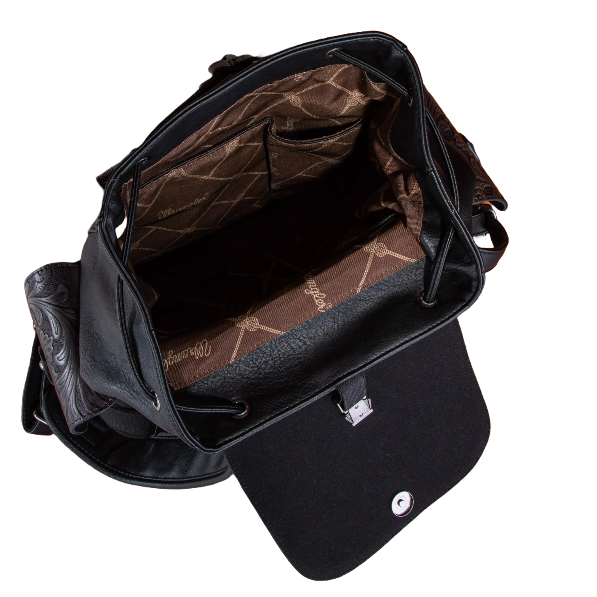 Wrangler Ladies Vintage Floral Tooled Black Backpack WG12-9110BBK